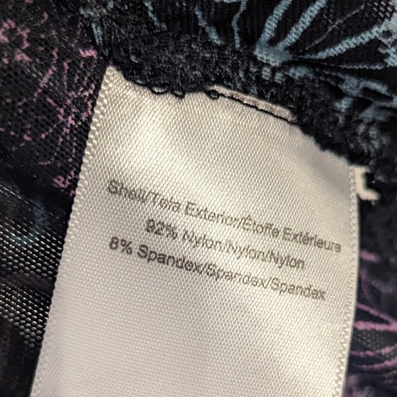 Mod Cloth Coral Black Reef Print Sheer Turtleneck Top - Picture 6 of 7